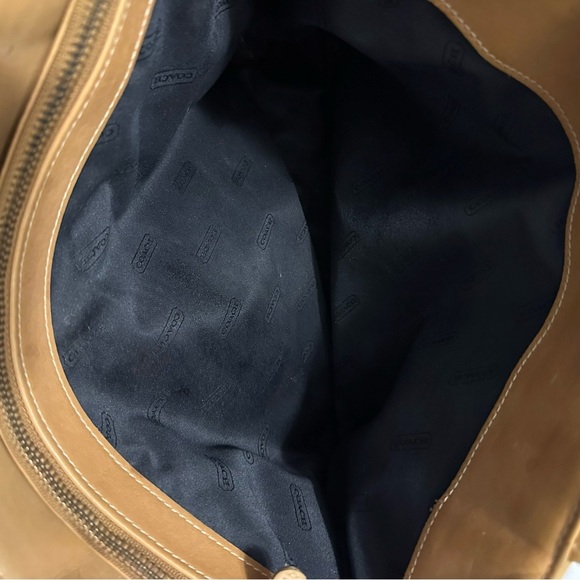 Vintage Coach Bleecker basket Camel leather tote 9302 - Picture 8 of 14